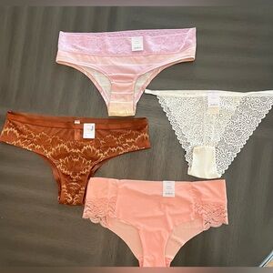 NWT bundle of four (4) XL Auden brand cheeky panties.